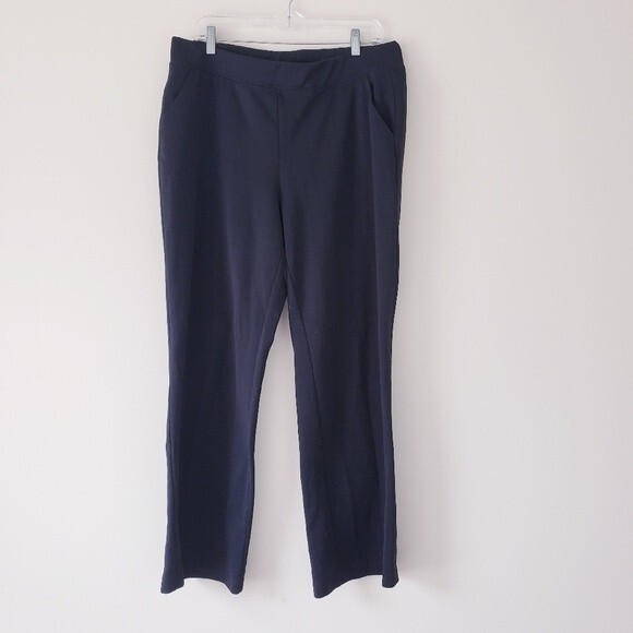Lauren Ralph Lauren Black Performance Athletic Pants Elastic Waist Large - Picture 2 of 7